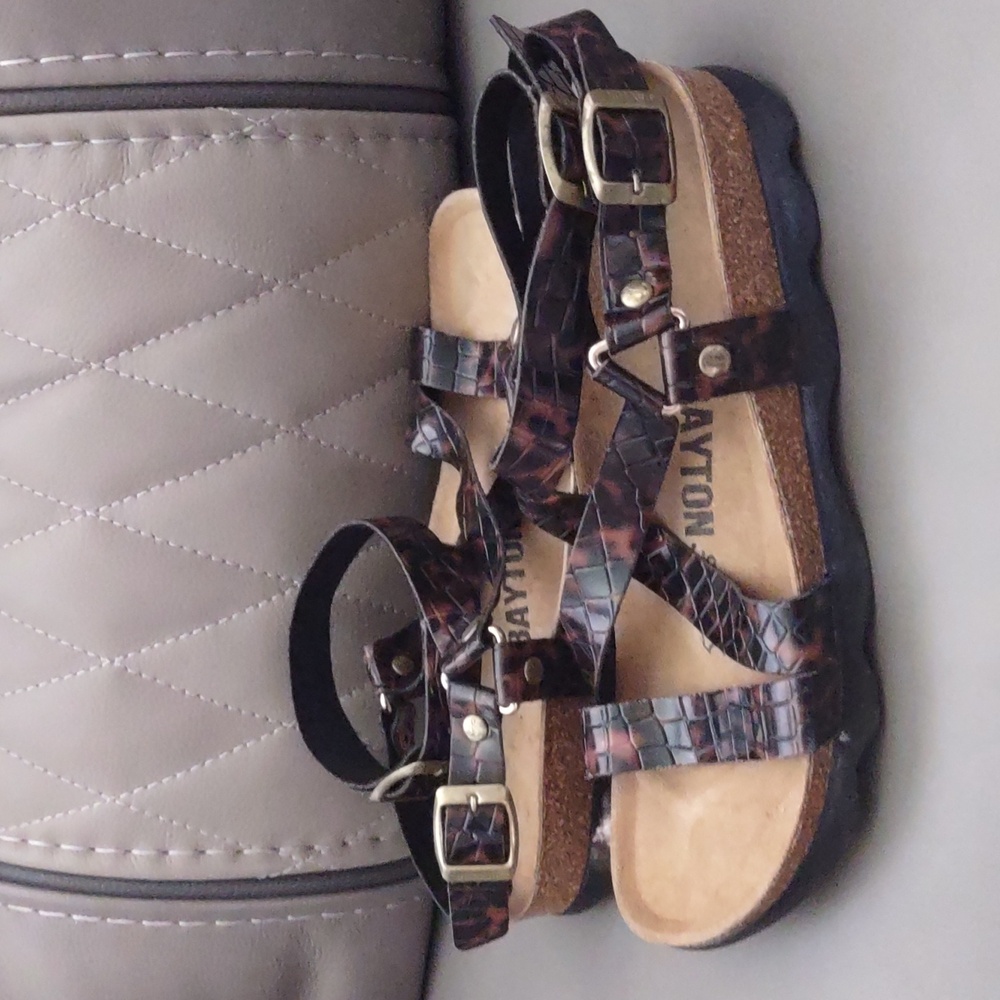 Bayton Women's Croc Print Sandals